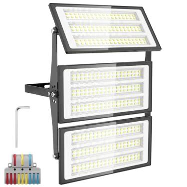 Imagem de wowspeed Holofote Led 300W Para Áreas Externas, Holofotes 5700K 30000Lm Para Áreas Externas, Luminária De Segurança Led À Prova D'Água Ip66, Iluminação Externa Para Quintal, Garagem, Pátio