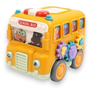 Imagem de Ônibus Escolar Infantil de Brinquedo, Carrinho a Fricção Brinquedo Colorido e Divertido (LARANJA)