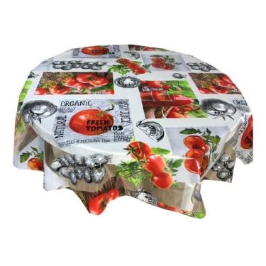 Imagem de Genérico, Toalha Mesa Redonda Plástico Transparente Organic 1,40 Mts Nome do desenho:Primavera;Cor:Transparente