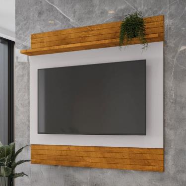 Imagem de Painel para TV para TV Até 55 Polegadas Guarujá 1 Prateleira Naturallle/Off White - Móveis Bechara