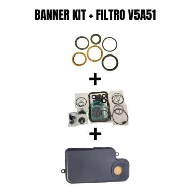 Imagem de Banner kit com filtro do câmbio automático v5a51 - TRANSNATION