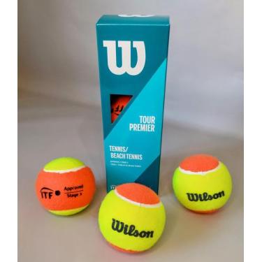 Imagem de Bola beach tennis wilson tour premier beach/est 2 laranja tb3