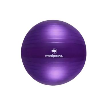 Imagem de Bola de Ioga Bola suiça Yoga e Pilates Swiss ball Gym com Bomba Enchedor (Roxa, 75cm)