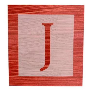 Imagem de Cubo Rosa Letra Vermelha com Aplique Festa Chá de Bebê Decoração 8x8x8