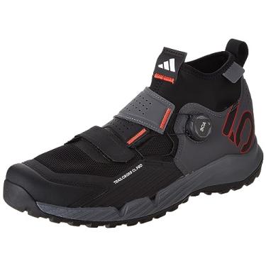 Imagem de adidas Tênis masculino Five Ten Trailcross Pro Clip-in W Mountain Bike, Cinza Cinco/Core Black/Red, 45