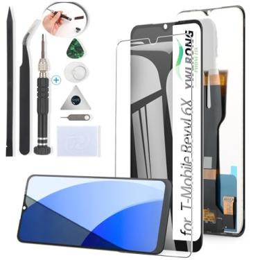 Imagem de YWLRONG Tela de substituição para T-Mobile Revvl 6X 5G Tela LCD Touch Screen Digitalizador Assembléia para Revvl 6X TMRV065G com ferramentas (com moldura)
