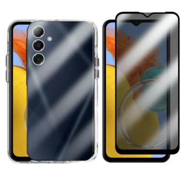 Imagem de Kit Capa Capinha Clear Case Space Compatível Samsung Galaxy M14 e Película 3d Privacidade