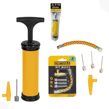 Imagem de Bomba De Ar Para Encher Bola Boias Com 6 Bicos e Mangueira - STARTOOLS