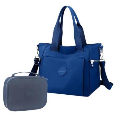 Imagem de Kit Bolsa Feminina Estojo Necessaire Alça Transversal Resistente Imper
