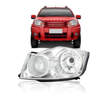 Imagem de Farol ecosport 2008 2009 2010 2011 2012 cromado - SP ACESSÓRIOS, Esque