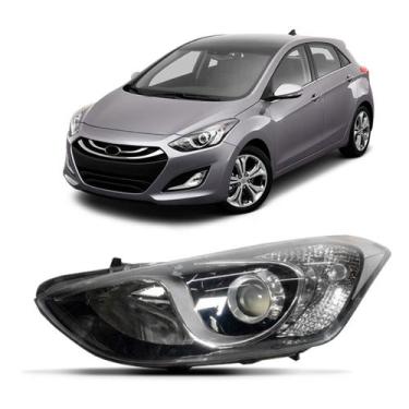 Imagem de Farol I30 2013 a 2016 Eletrico Com Motor Sem Entrada Xenom - TYC, Esqu