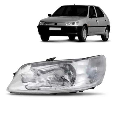 Imagem de Farol Peugeot 306 1997 A 1998 Foco Duplo S/Auxiliar  - DEPO, Esquerdo