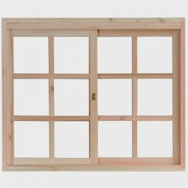 Imagem de Janela de Madeira de Correr 100x120cm Com Caixilho 9,4cm ewk 390 Rondosul