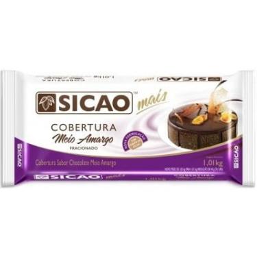 Imagem de Cobertura Chocolate Meio Amargo Barra Sicao Mais 1,01kg
