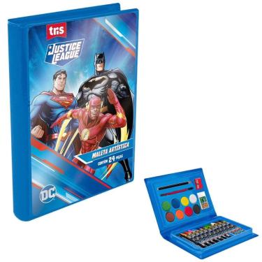 Imagem de Maleta Artística Liga da Justiça dc 24 Peças Tris
