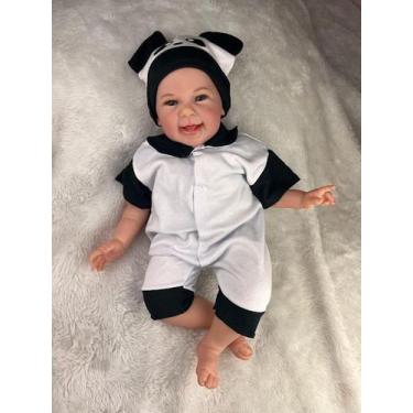 Imagem de Bebê Reborn Menino Corpo de Pano Macio Carequinha Acessórios - Mundo A