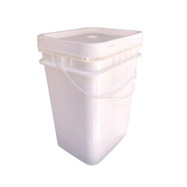 Imagem de Balde P Envasar Óleo De Ricino 20L Retangular Kit 4 Pçs