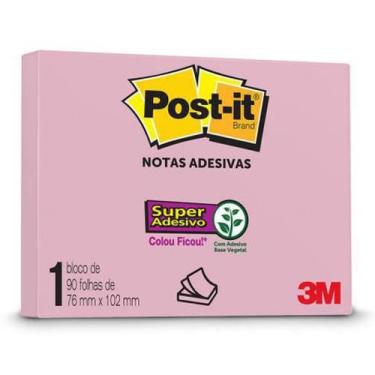 Imagem de Bloco Post-It 657 - Rosa Milnio - Com 90 Folhas - 3M