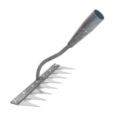 Imagem de Ｂｅｓｇａ Jardim ervas daninhas de ervas daninhas de ancinho fortalecedas convenientes de ferramentas práticas de ferramentas de mãos, 8 Dentes