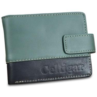 Imagem de Carteira Masculina De Couro Antifurto Proteção RFID RG CNH - Celtigar,