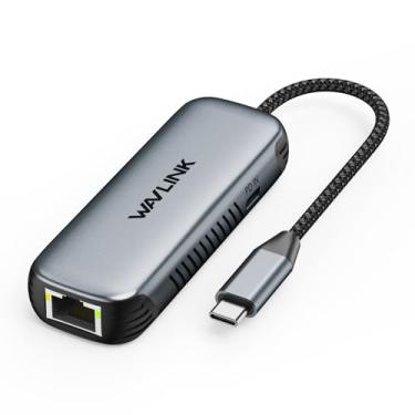 Imagem de WAVLINK Adaptador USB C para Ethernet de 5 Gbps, conversor de rede USB-C para RJ45 de 5000 Mbps com porta de carregamento de 95 W, capa de alumínio para Windows, Mac OS, iPad OS e mais, chipset