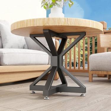 Imagem de BOTAOYIYI Base de mesa de jantar de metal com ventosas, pernas de mesa de pedestal resistente para mármore, vidro, tampo de madeira, pernas modernas de mesa de centro para cozinha, casa, restaurante