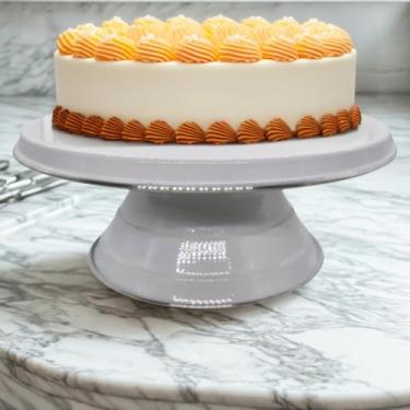 Imagem de Suporte Bailarina para Bolo Nº 30 Branco – Base Giratória Profissional para Decoração de Bolos e Confeitaria