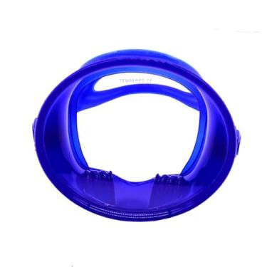 Imagem de simhoa Máscara de natação Muscha de óculos anti -nevoeiro silicone e vidro confortável lente oval lente subaquático, Azul