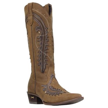 Imagem de Bota Texana Feminina Marrom com Detalhes Jácomo 38115