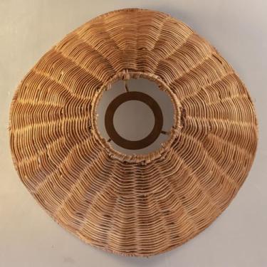 Imagem de Abajur de vime criativo pendurado pendente cobre tecido de vime, cobertura de luz de teto boho rústica para corredor quarto cozinha luminária substituição floral desenhos inspirados em flores