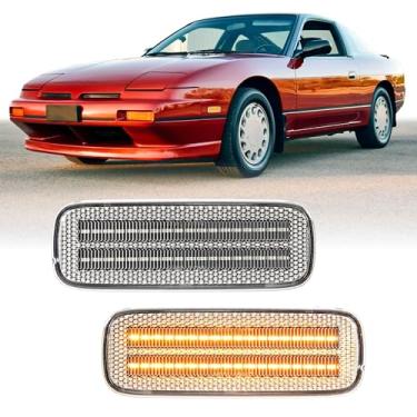 Imagem de USR 89-94 S13 Luz de Marcador Lateral Frontal – Par de Lâmpadas de Estacionamento (Esquerda + Direita) - Compatível com Nissan 1989-1994 240SX, 180SX, Silvia, Pig Nose / 93-97 Nissan Altima Todos os