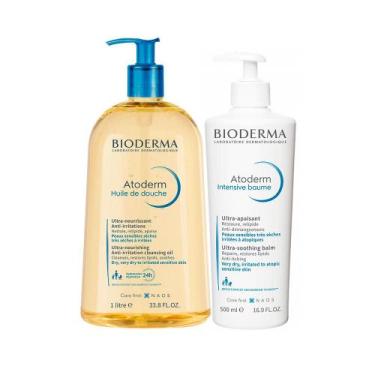 Imagem de Kit Corporal Bioderma Atoderm - Óleo de Banho Hidratante e Creme Corpo