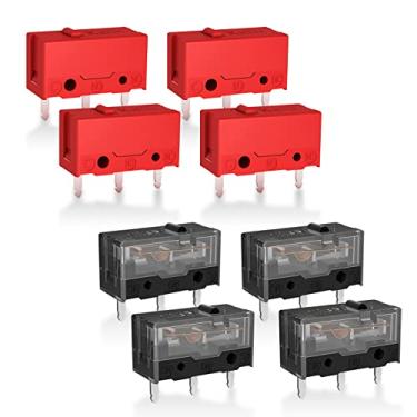 Imagem de Mouse RunJRX Red Kailh GM4.0 e preto GM8.0 Micro Switch para mouse de jogos