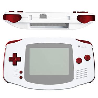 Imagem de eXtremeRate Conjunto completo de botões de substituição GBA vermelho escarlate para Gameboy Advance - Console de jogos portátil não incluído