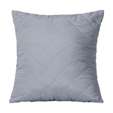 Imagem de Capa de Almofada Decorativa Matelada, 45x45cm, com Zíper, 5 Cores Lisas (1, Cinza)
