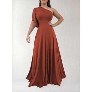 Imagem de Vestido Longo Godê Para Madrinha Casamento Festa Formatura - Casual Dr
