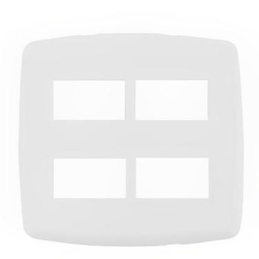 Imagem de Placa 4x4 4 Modulos com Suporte Branco - DC-8100/42 - DICOMPEL - Montr