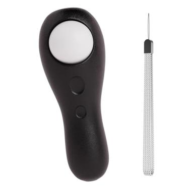 Imagem de JEROCK Clickers de treinamento de cães com alça de pulso, clique de treinamento para animais de estimação, como cães, gatos, cavalo, pássaro, golfinho, filhotes, botões grandes e som alto (preto)