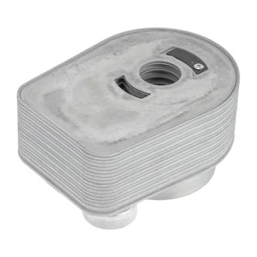 Imagem de VekAuto Resfriador de óleo do motor para Renault Laguna 2007-2015 Refrigerador de óleo de transmissão Trans Cooler com vedações O-ring *1 No.213059324R Liga de alumínio tom prateado 1 conjunto