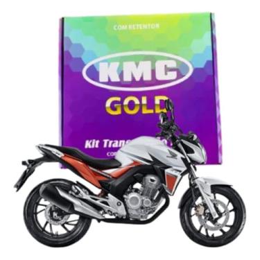 Imagem de Kit Relação Transmissão CB TWISTER 250F 2016 a 2023 Com Retentor Original KMC Gold