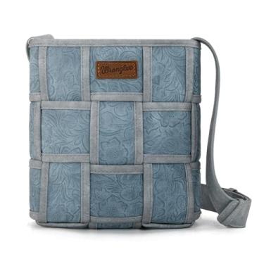 Imagem de Bolsa tiracolo feminina Wrangler de tecido vintage floral, Jeans de tecido floral