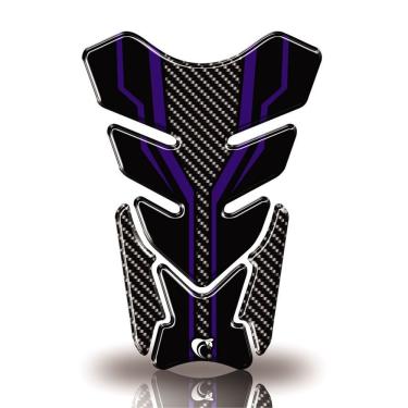 Imagem de Protetor De Tanque Adesivo Moto Cg Twister Factor Fazer Gsx-S Cor Preto Azul