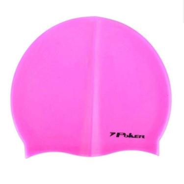 Imagem de Touca De Natação Poker 100 Silicone Adulto - Rosa - U