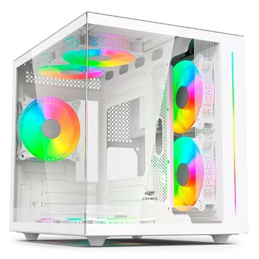 Imagem de Gabinete Gamer C3tech Aquarius Mt-g810, Frontal E Lateral Em Vidro, Usb 3.0, Branco - Mt-g810wh