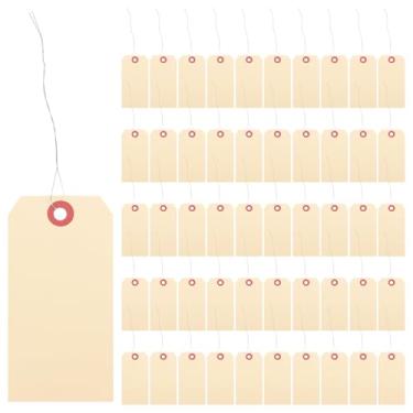 Imagem de DIYEAH 100 Peças De Etiquetas De Remessa De Manila Com Etiquetas De Manila Em Branco Com Arame Etiquetas De Preço De Marcação De Papel Máquinas Pesadas Roupas Vintage