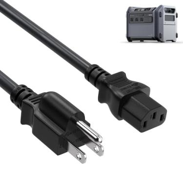 Imagem de stio Cabo De Carregamento Para Estação Energia Alta Resistência, Rápido Compatível Com Segway Cube/Ecoflow/Jackery/Anker, Portátil, Ca Universal 125 V E 15 A (6 Pés)