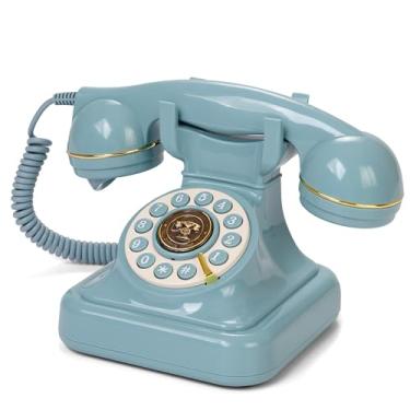 Imagem de RetroVox Telefone Fixo Com Fio Retrô Antigo, De Mesa Botão Discagem Vintage Dos Anos 1960, Função Rediscagem Para Escola, Casa, Escritório E Hotel