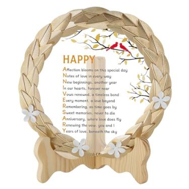 Imagem de EVA murmure Presentes De Aniversário Casamento Prato Cristal Para Ele, Sua Esposa, Marido, Homens E Mulheres Com Guirlanda - Chá Panela, Pais, Casal, Ideias Exclusivas Presentes, Versos Felizes