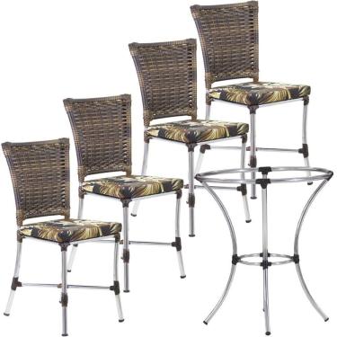 Imagem de Conjunto Angra Com Mesa Alta Para Decorar Varanda Jardim Trama