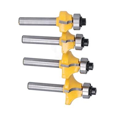 Imagem de 4pcs Contornam o Bit 1/4 de Kit de Haste, Bordas Suaves para Trabalhar Madeira, Compacto e Leve para Casa DIY, Trabalha Com Madeira Compensada, Madeira, Madeira Macia